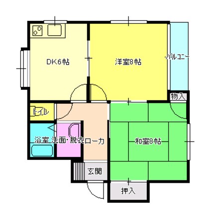 新潟駅 バス15分  紫竹下車：停歩4分 2階の物件間取画像